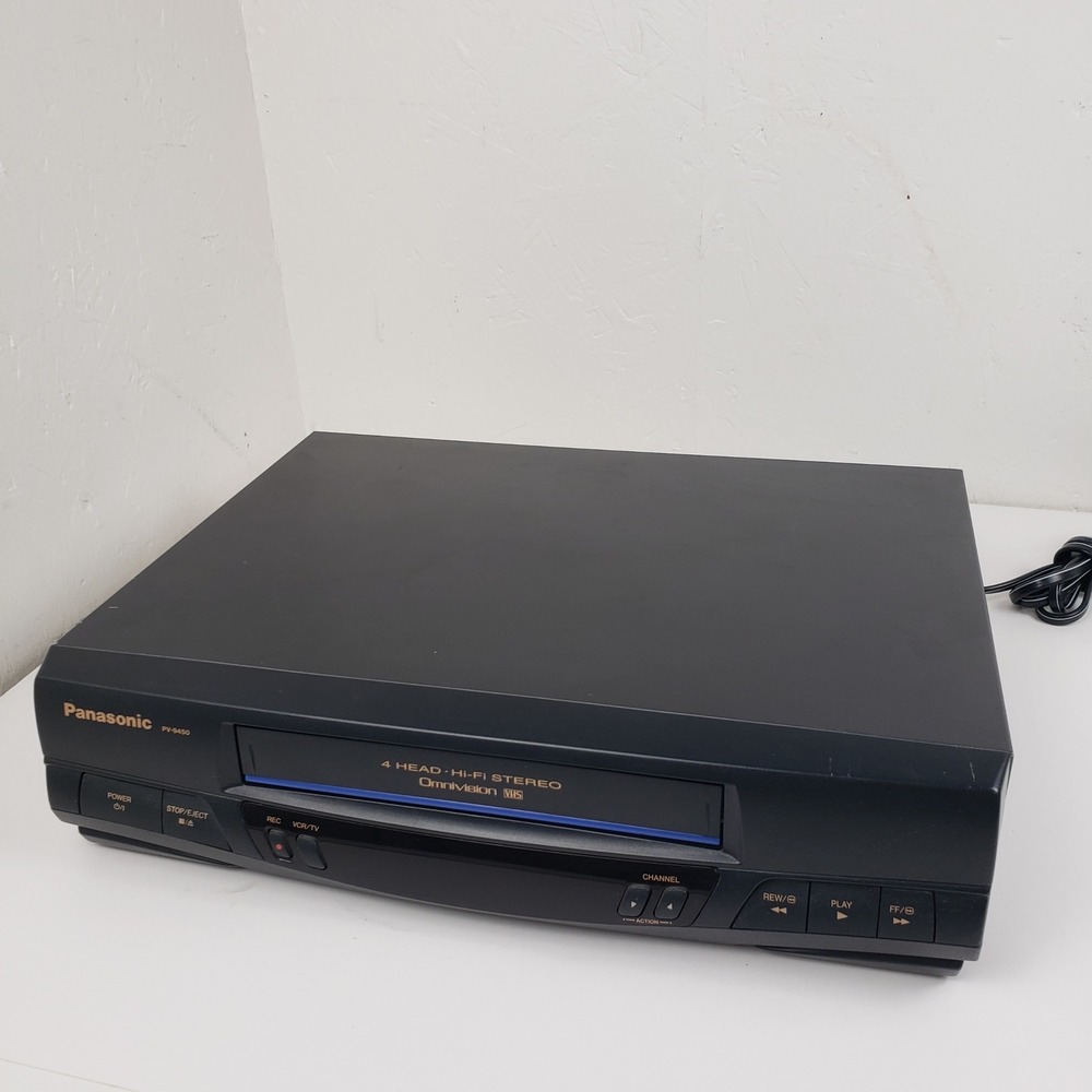Panasonic PV-9450 OmniVision 4-Head Hi-Fi Stereo VHS VCR Player Tested No Remote